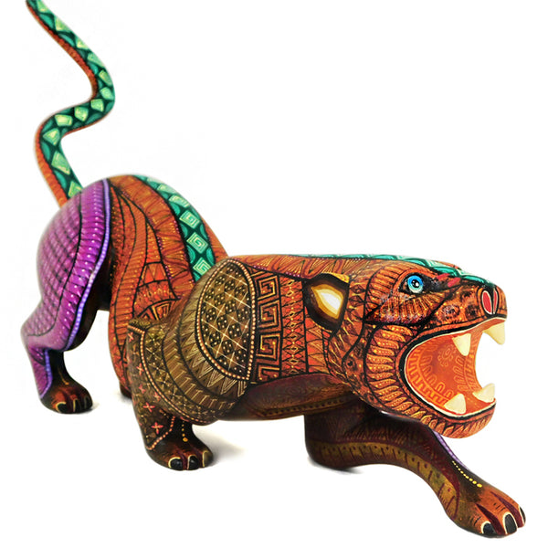 Jorge Vaszquez: Magnificent Fierce Jaguar Woodcarving