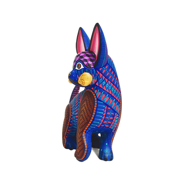 Estefania Jimenez: Little Dog with Treasured Bone Woodcarving