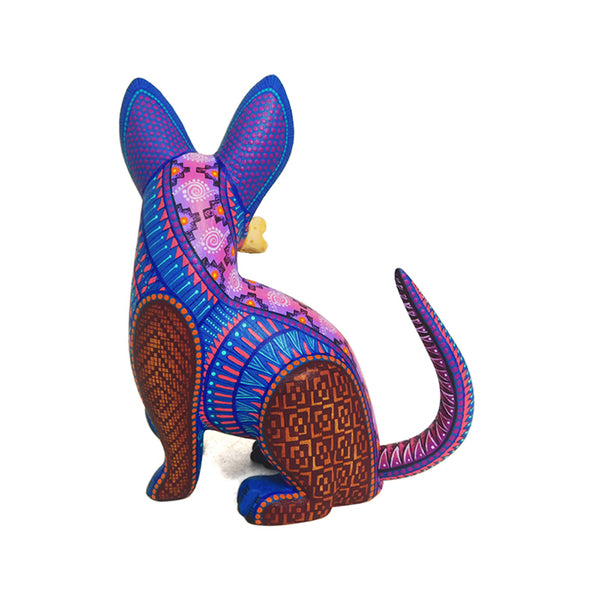 Estefania Jimenez: Little Dog with Treasured Bone Woodcarving