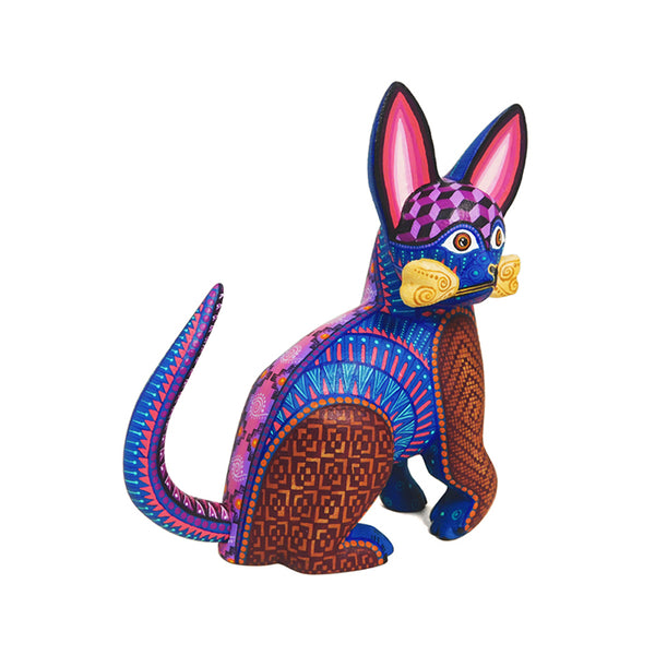 Estefania Jimenez: Little Dog with Treasured Bone Woodcarving