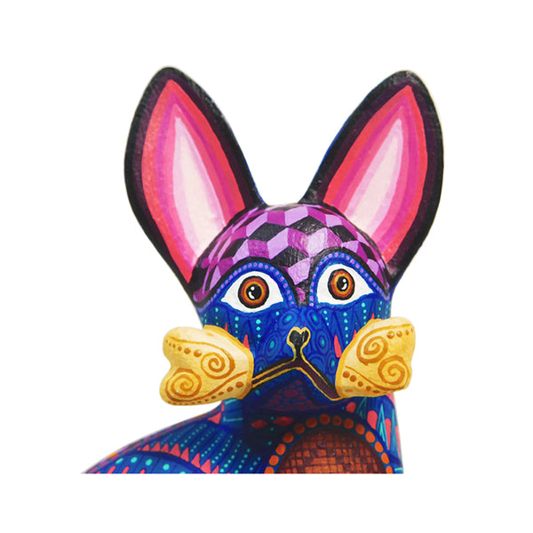 Estefania Jimenez: Little Dog with Treasured Bone Woodcarving