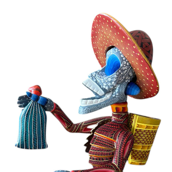 Dante Cruz: Day of the Dead Farmer Woodcarving