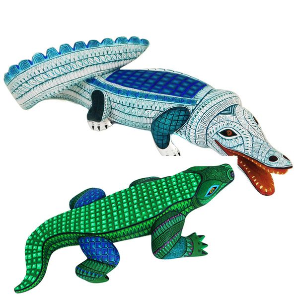 Alligators alebrije woodcarving