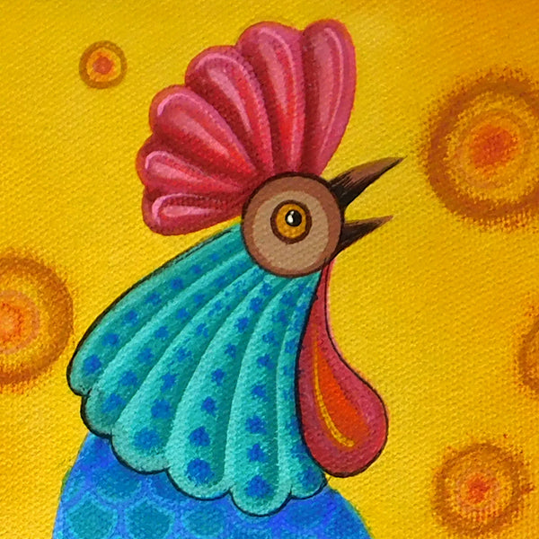 Julia Fuentes: Original Rooster Painting