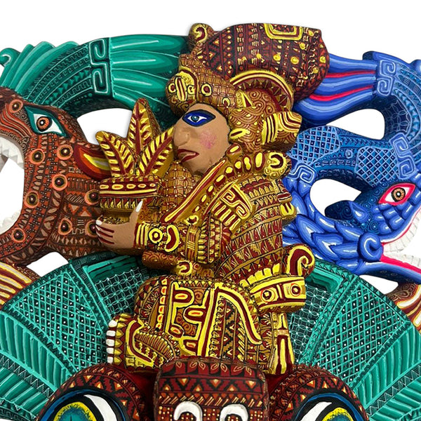 Mario Castellanos: Stunning Precolumbian Cedar Mask Alebrije