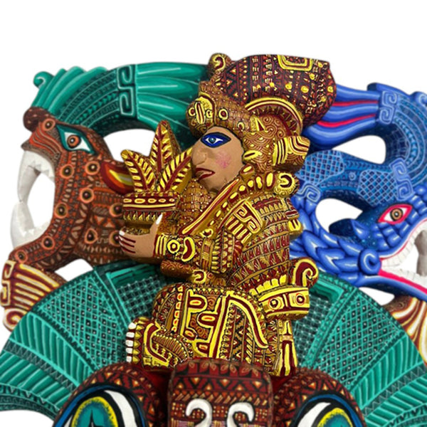 Mario Castellanos: Stunning Precolumbian Cedar Mask Alebrije