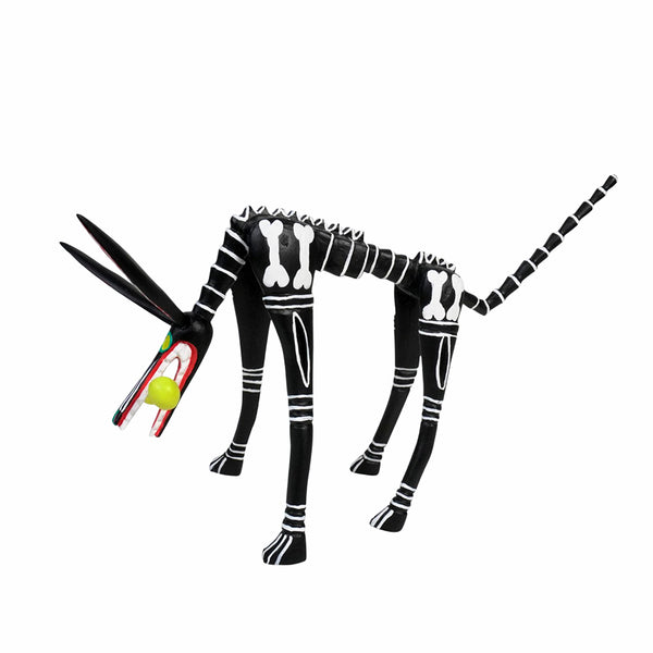 Adrian Xuana: Skeleton Dog Woodcarving