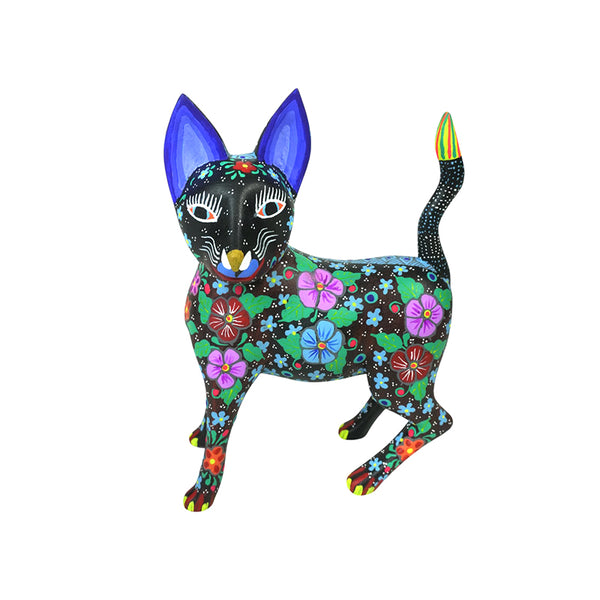 Alberto Jimenez: Little Flower Dog Woodcarving