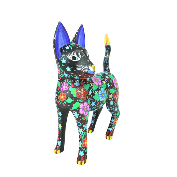 Alberto Jimenez: Little Flower Dog Woodcarving