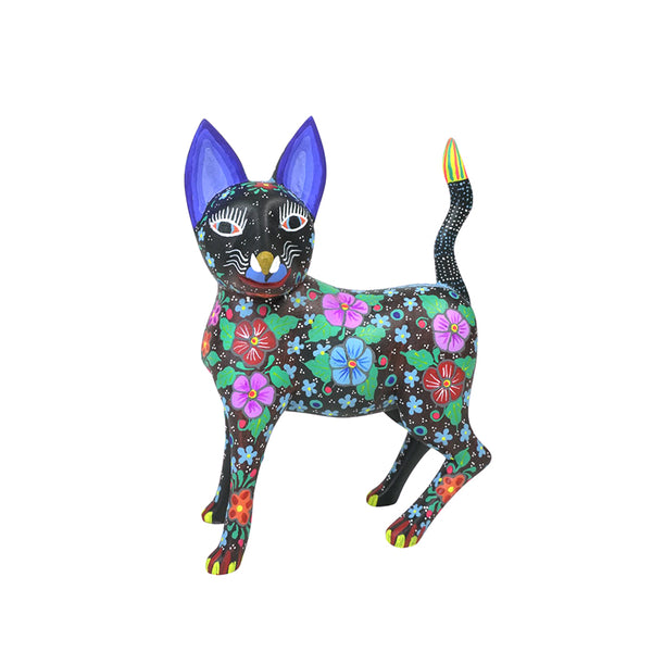 Alberto Jimenez: Little Flower Dog Woodcarving