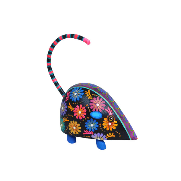 Aldo Hernandez: Little Flower Mouse Woodcarving