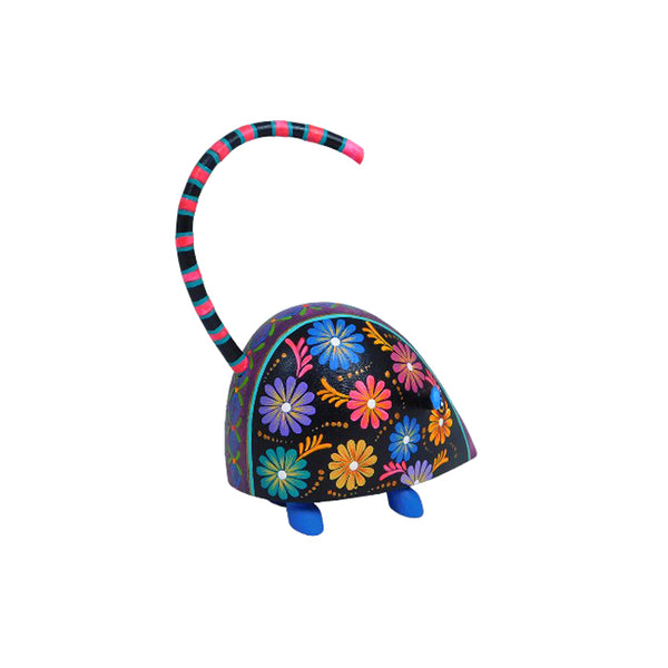 Aldo Hernandez: Little Flower Mouse Woodcarving