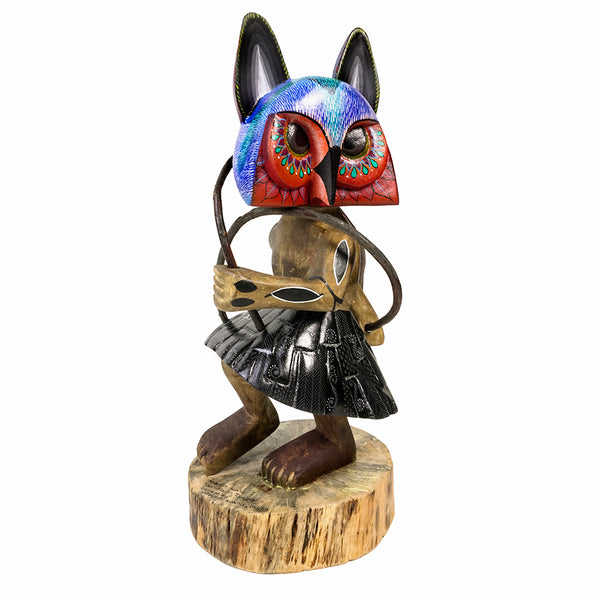 Martin Xuana: Alebrije carnival Dancer with Owl Mask