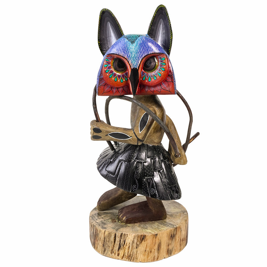 Martin Xuana: Alebrije carnival Dancer with Owl Mask
