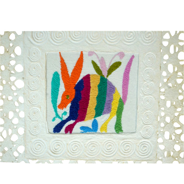 Mixed Media Wall Art: Armadillo Amate Paper