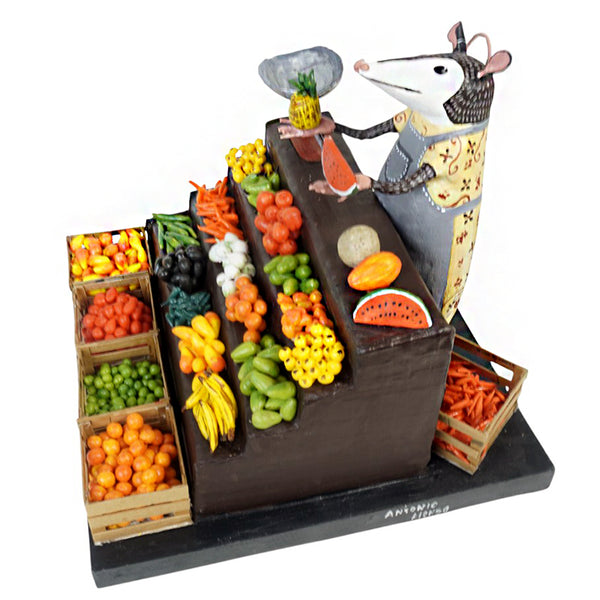 Antonio Alonso: Spectacular Fruit Market Vendor Paper Mache