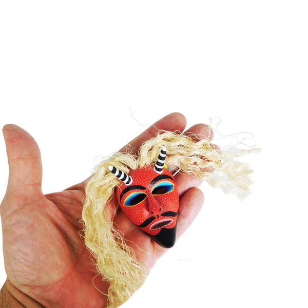Antonio Xuana: Miniature Devil Mask Woodcarving