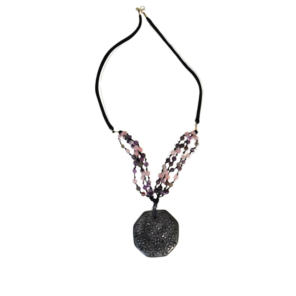 Doña Rosa: Black Clay Necklace