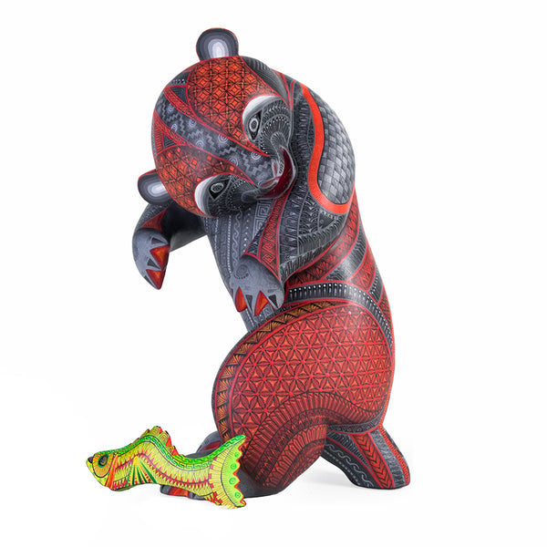 Isabel Fabian: Masterpiece Bear With Fish Alebrije