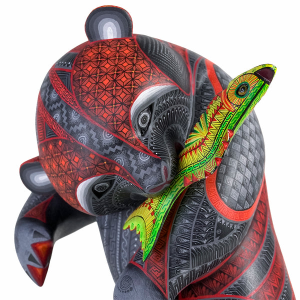Isabel Fabian: Masterpiece Bear With Fish Alebrije