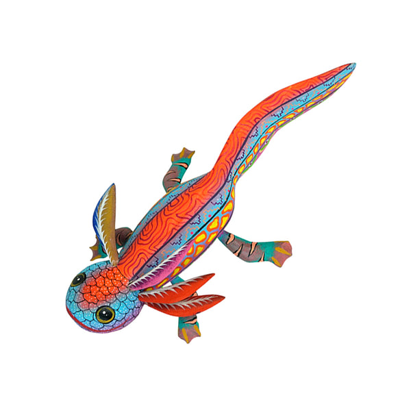 Carlos Blas: Colorful Axolotl Alebrije