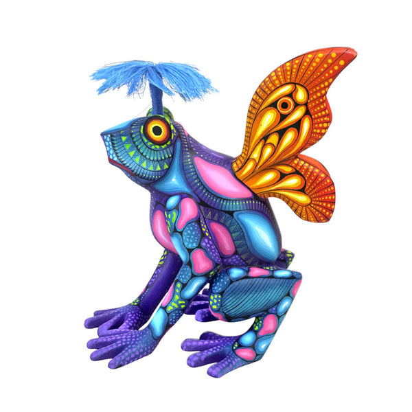 Carolina Sandoval & Kengi: Winged Frog Woodcarving