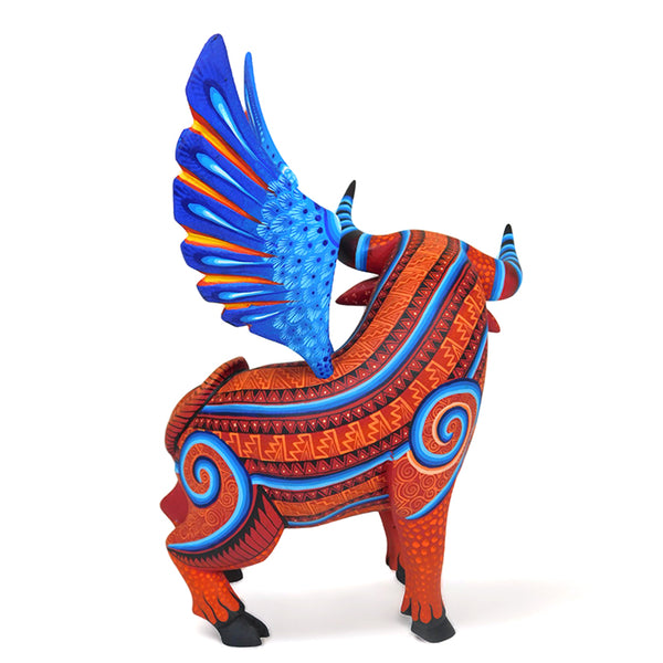 Carolina Sandoval & Kengi: Winged Bull Woodcarving