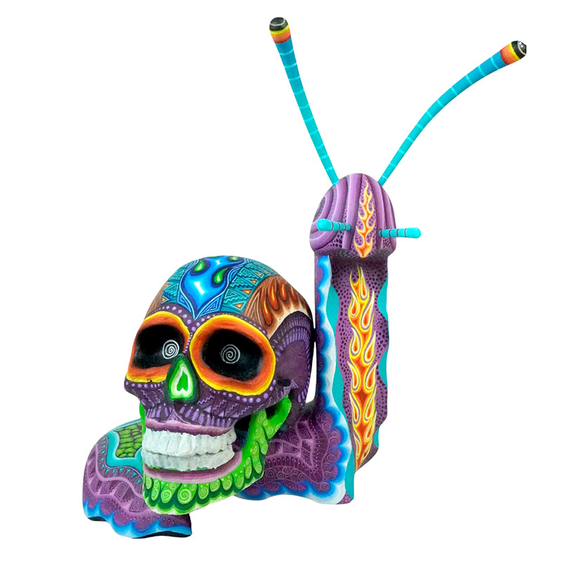 Carolina Sandoval & Kengi: Snail with Skull Woodcarving