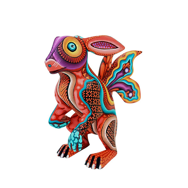 Carolina Sandoval & Kengi: Winged Rabbit Woodcarving