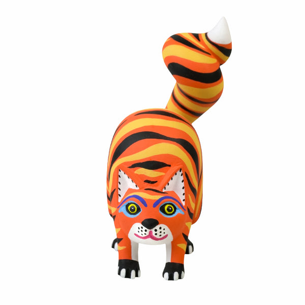 Luis Pablo: Curly-Tailed Tabby Cat Alebrije
