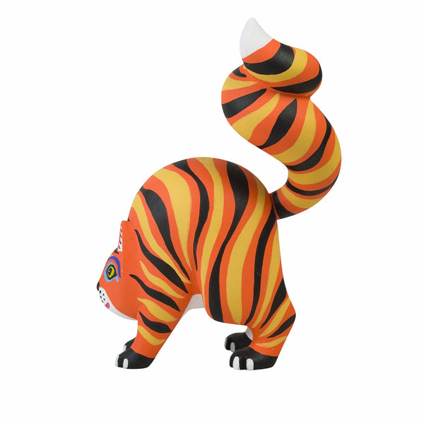Luis Pablo: Curly-Tailed Tabby Cat Alebrije