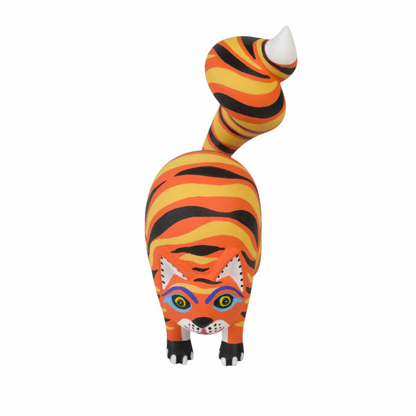 Luis Pablo: Curly-Tailed Tabby Cat Alebrije