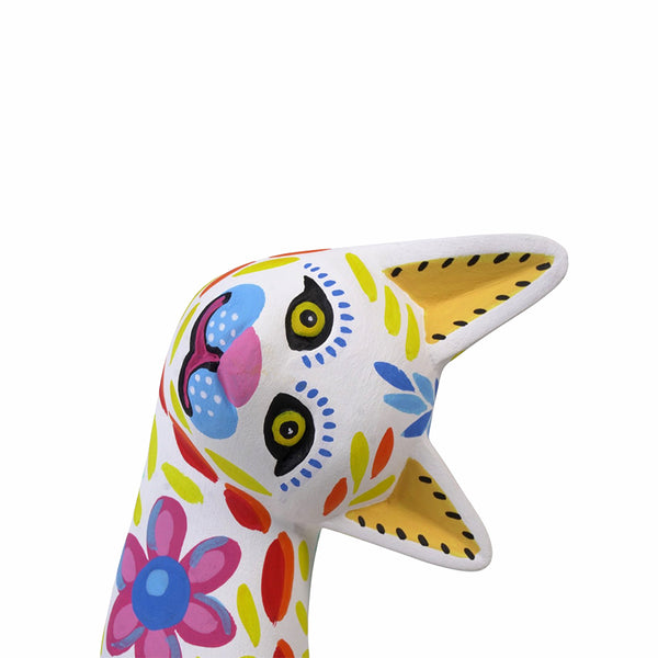 Luis Pablo: Flower Cat Alebrije Woodcarving