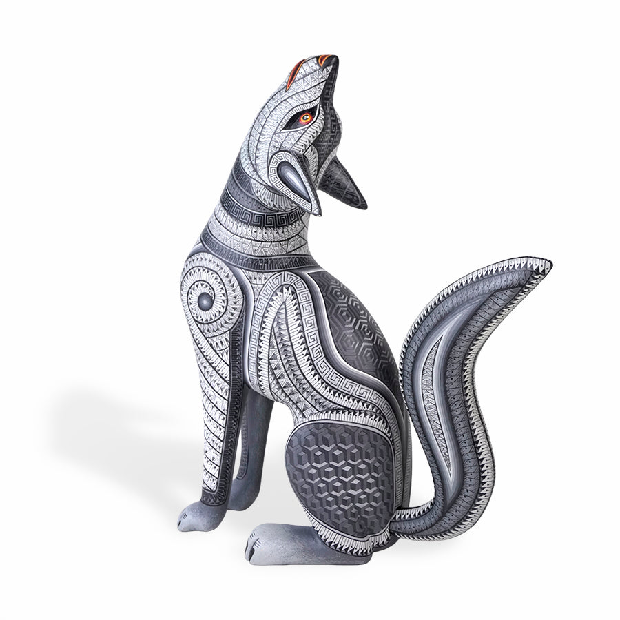Anabel Cruz: Silver Night Coyote Alebrije