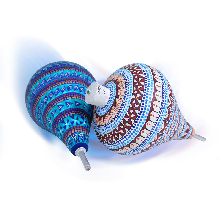 David Hernandez: Beautiful Spin Tops Woodcarving