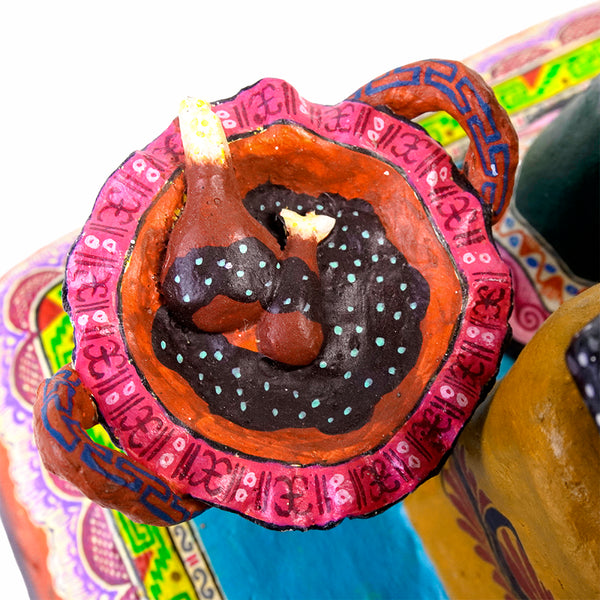Saul Montesinos: Preparing Mole, Day of the Dead Ceramic Scene