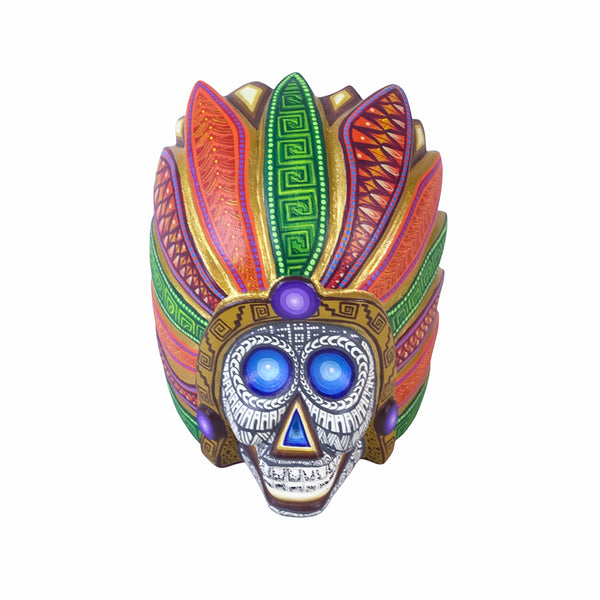 Jorge Ortega: Day fo the Dead Emperor Skull Woodcarving