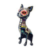 Paper Mache: Day of the Dead Skeleton Dog  Figurine