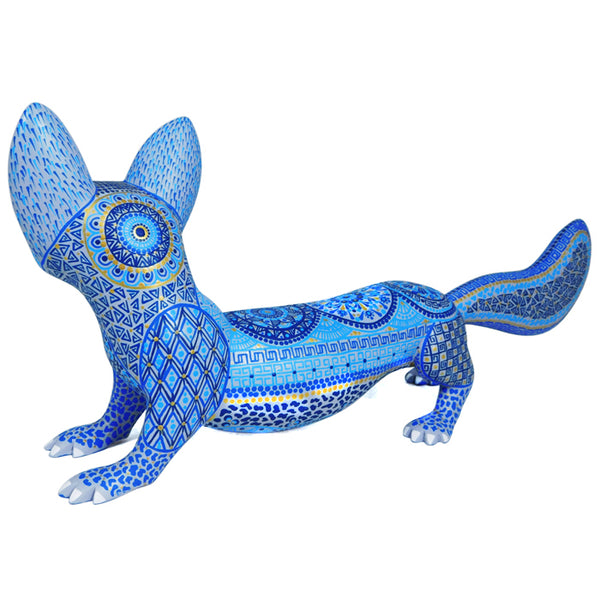 Esbeidi Cortes: Blue Sky Fox Woodcarving