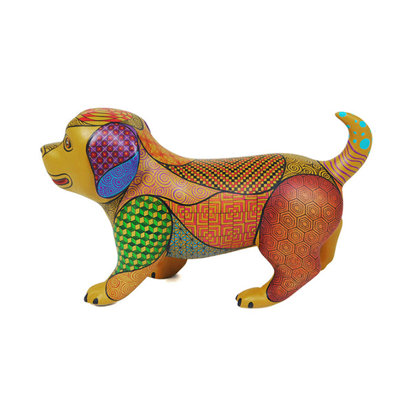Fabiola Carmona: Patchwork Dog Woodcarving