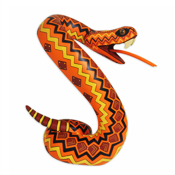 Fabiola Carmona: Rattlesnake Woodcarving