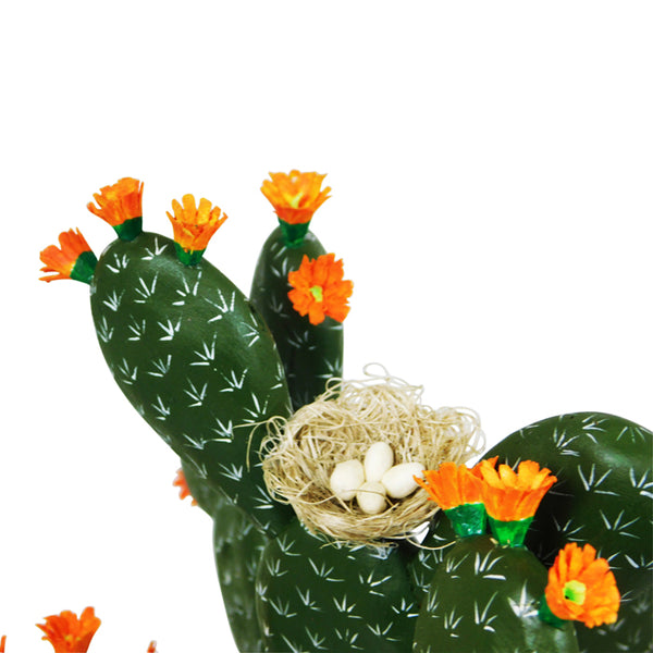 Gabino Reyes: Folk Art Our Lady of Guadalupe Cactus Woodcarving