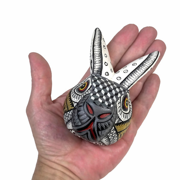 Hermilo Xuana: Little Hare Mask Woodcarving