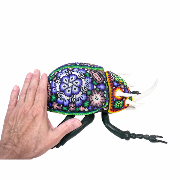 Huichol Art: Large Beetle Beaded Art