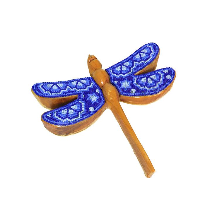 Huichol: Blue Dragonfly