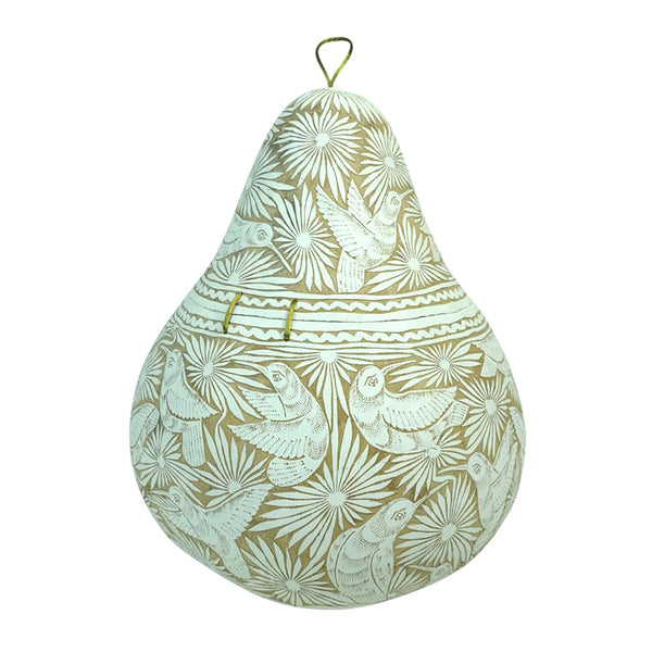 Huichol: Etched Hummingbirds Gourd