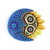 Huichol: Wall Hanging Beaded Sun & Moon Figurine