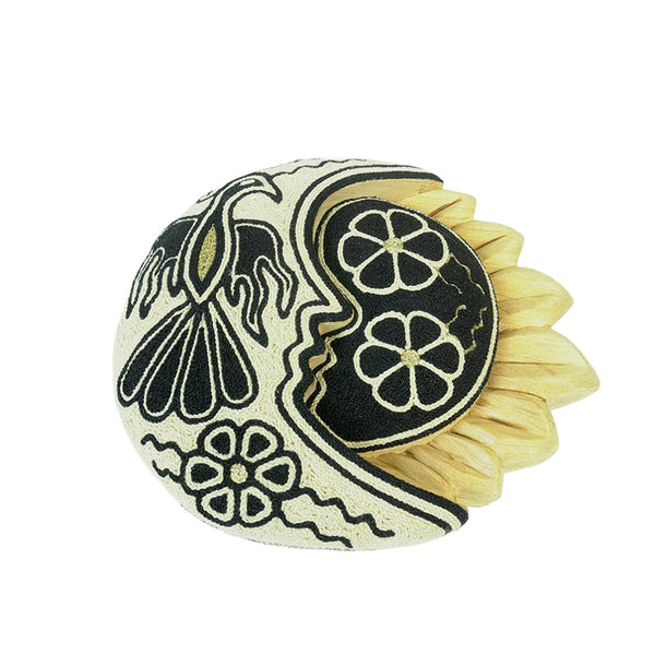 Huichol: Wall Hanging Yarn Sun & Moon Figurine