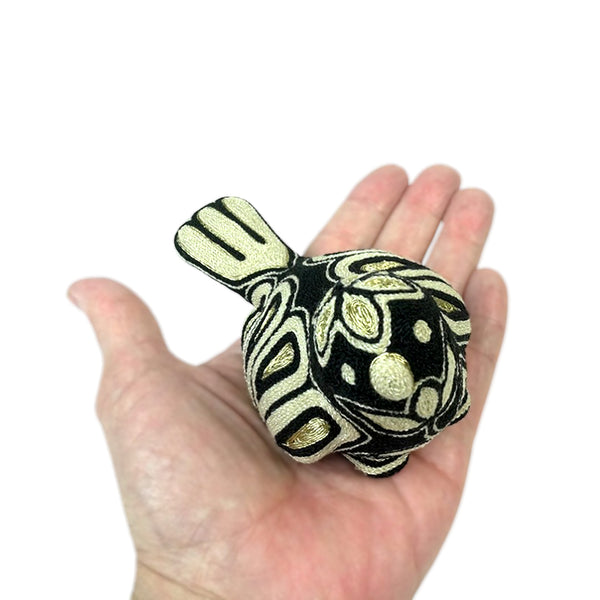 Huichol: Yarn Warbler Bird  Figurine