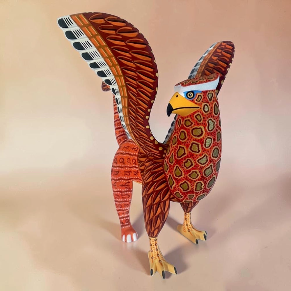 Luis Pablo: Mythical Griffin Woodcarving